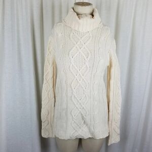 Cozy Cream Cable Knit Turtleneck Sweater